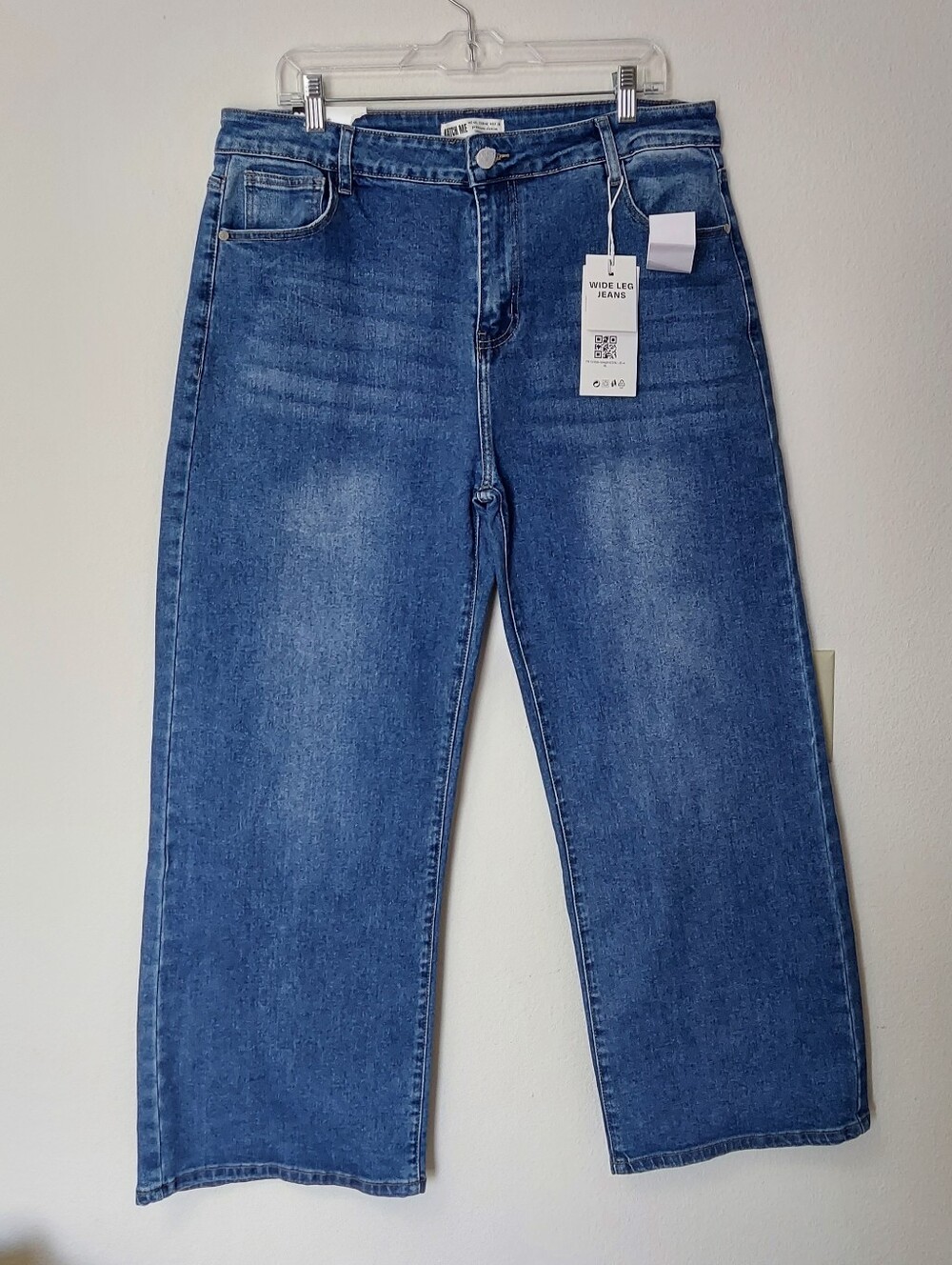 NWT KATCH ME Wide Leg Women's Jeans - Medium Blue, Size 18